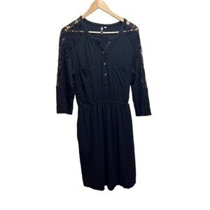 KUT for the Kloth Black Lace Long Sleeve Dress Size  10